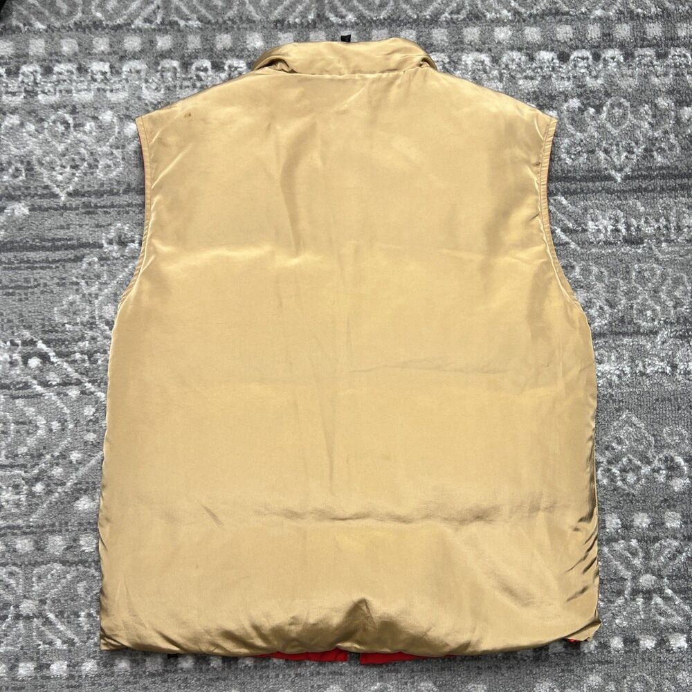 Weekend Max Mara Womens Reversible Puffer Vest Gilet Size 8 Tan Red Luxury - Picture 4 of 14